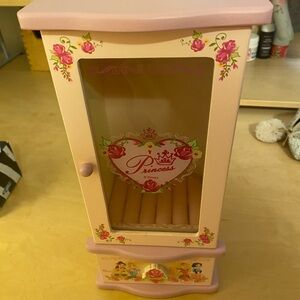 Disney Princess Pink Floral Jewelry Cabinet